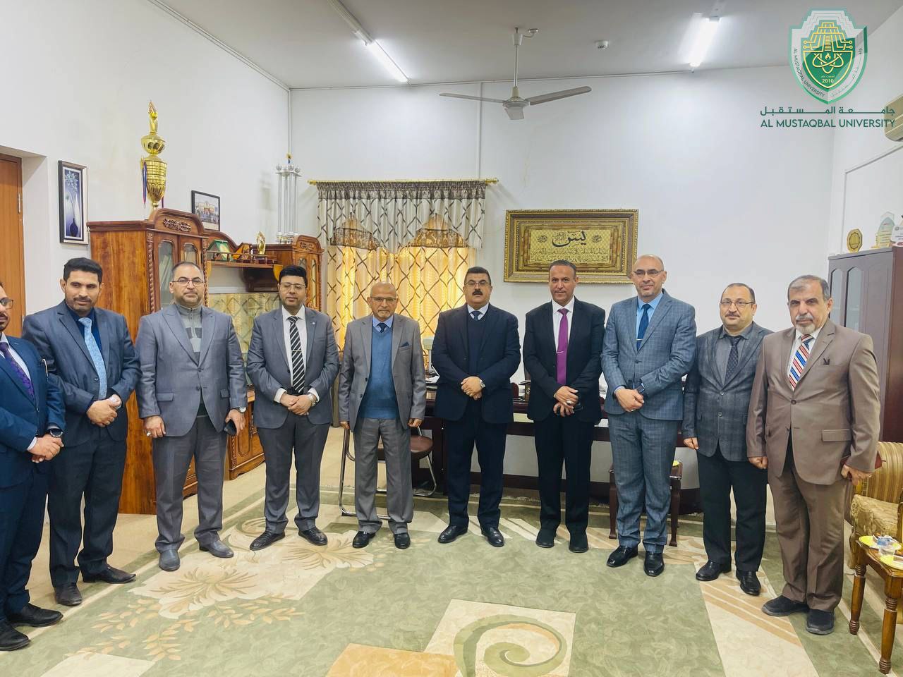 It is considerable to note that Construction & Projects Division of Diwan Affairs Department at Al-Mustaqbal University has been proceeding with its intensified efforts, which mainly focus on developing the University Campus Infrastructure in order to meet all essential requirements for Modern Buildings and Advanced Educational Halls that are quite vital for enhancing Educational Environment, improving Student Comfort, and promoting all means related to Scientific, Intellectual, and Service Activities regarding both Academics and their Students. These efforts indeed come as part of the University Programs that are involved in the permanent improvement of the Educational Process, and development of its Infrastructure to perfectly implementing all what is needed for Modern Education. Such diversity of projects is mainly based on the Directives of Prof Dr. Hasan Shakir Majdi President of Al-Mustaqbal University who has been emphasizing on the necessity to accelerate Construction Operations and in accordance with Modern International Specifications. Finally, we are obliged to mention that the University Presidency has instructed to submit a Letter of Thanks & Appreciation to the Engineering Team and all related Workers for their commitment to realizing these projects, and confirming their permanent commitment to achieve the Highest Quality Standards that shall undoubtedly lead to providing a Comfortable & Advanced University Environment for Students, their Teachers and the Administrative Staff.